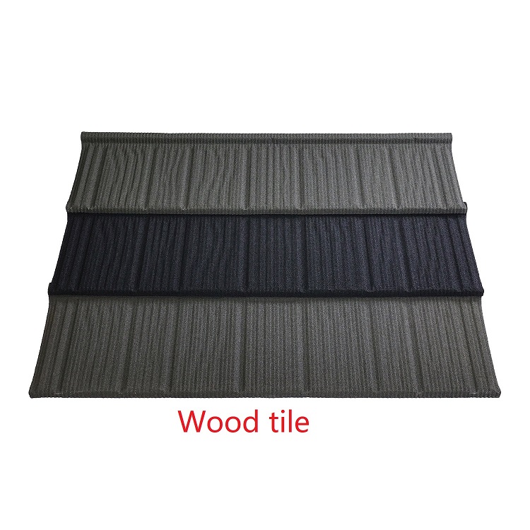 0.21 mm Wood Stone Coated Roofing Tile